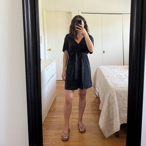 &Other Stories V-Neck Dress - XS - Black